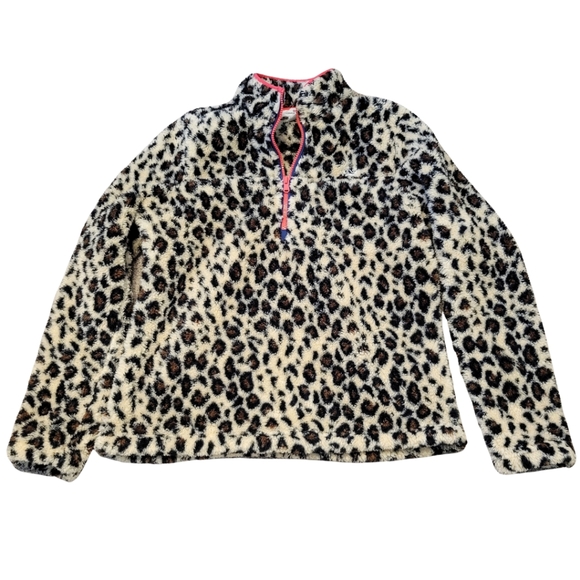 Vineyard Vines Zip Teddy Fleece Vineyard Vines Half Zip Leopard